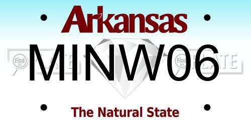 MINW06 Arkansas License Plate
