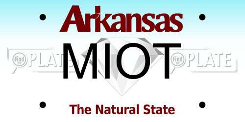 MIOT Arkansas License Plate