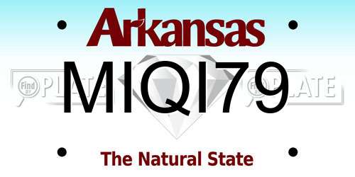 MIQI79 Arkansas License Plate