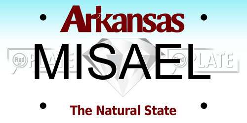 MISAEL Arkansas License Plate