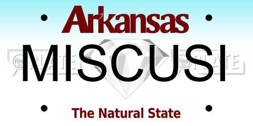 MISCUSI Arkansas License Plate
