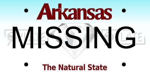 MISSING Arkansas License Plate