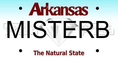 MISTERB Arkansas License Plate