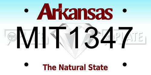 MIT1347 Arkansas License Plate