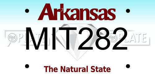 MIT282 Arkansas License Plate