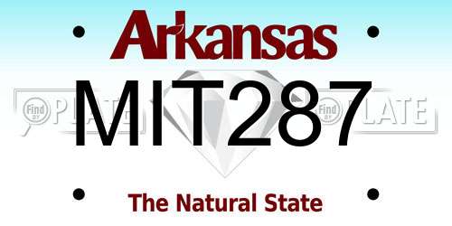 MIT287 Arkansas License Plate