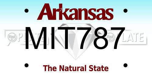 MIT787 Arkansas License Plate