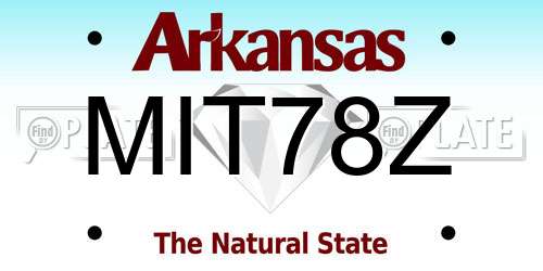MIT78Z Arkansas License Plate