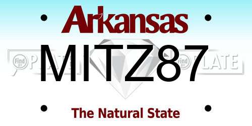 MITZ87 Arkansas License Plate