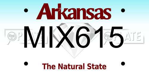 MIX615 Arkansas License Plate