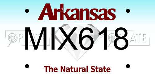 MIX618 Arkansas License Plate