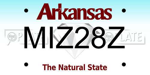 MIZ28Z Arkansas License Plate