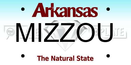 MIZZOU Arkansas License Plate