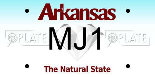 MJ1 Arkansas License Plate