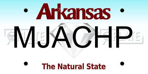 MJACHP Arkansas License Plate