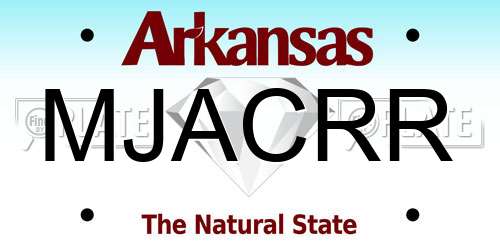 MJACRR Arkansas License Plate