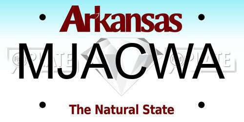 MJACWA Arkansas License Plate