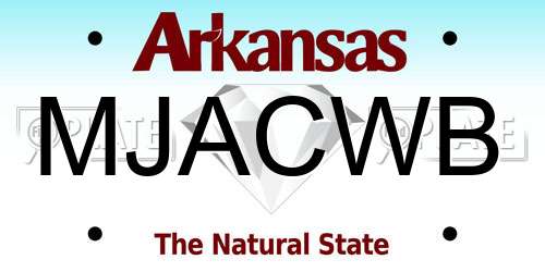 MJACWB Arkansas License Plate