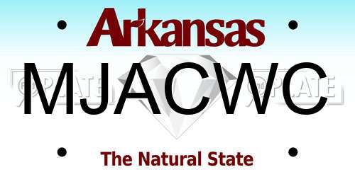 MJACWC Arkansas License Plate