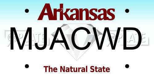 MJACWD Arkansas License Plate
