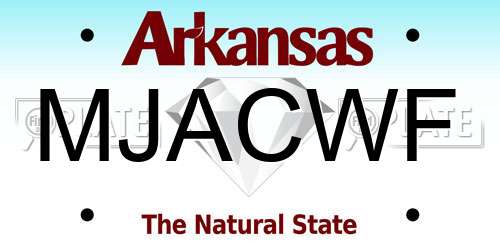 MJACWF Arkansas License Plate