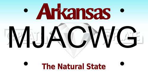 MJACWG Arkansas License Plate
