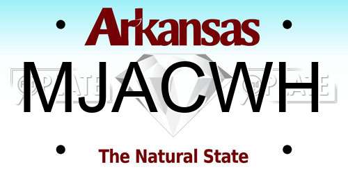 MJACWH Arkansas License Plate