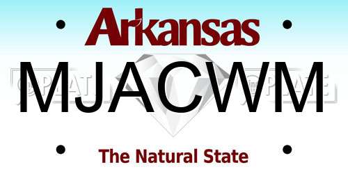 MJACWM Arkansas License Plate