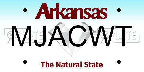 MJACWT Arkansas License Plate
