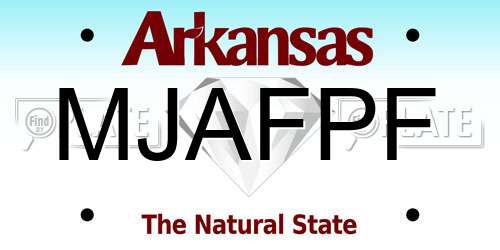 MJAFPF Arkansas License Plate