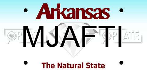 MJAFTI Arkansas License Plate