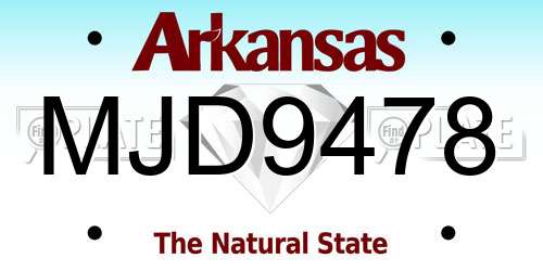 MJD9478 Arkansas License Plate