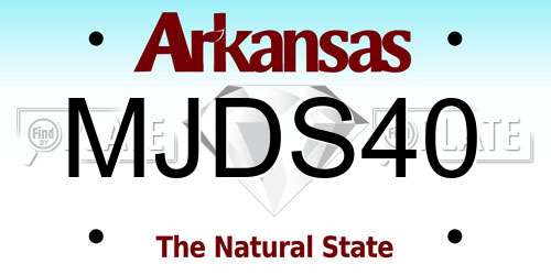 MJDS40 Arkansas License Plate