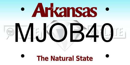 MJOB40 Arkansas License Plate
