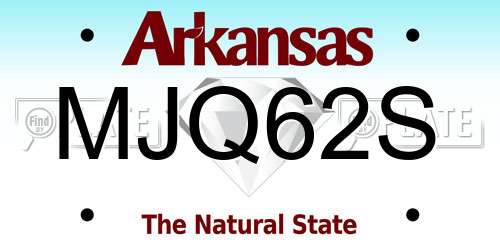 MJQ62S Arkansas License Plate