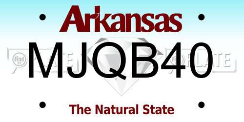 MJQB40 Arkansas License Plate