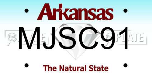 MJSC91 Arkansas License Plate