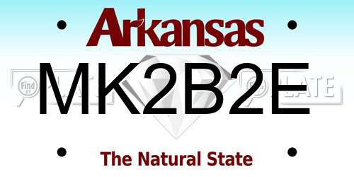 MK2B2E Arkansas License Plate