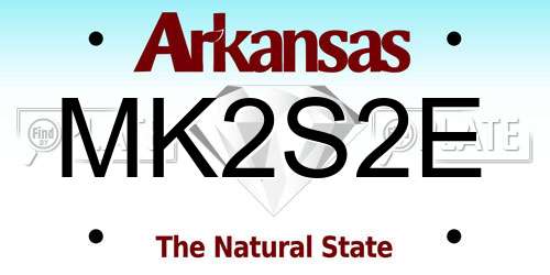 MK2S2E Arkansas License Plate