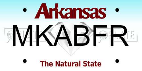 MKABFR Arkansas License Plate