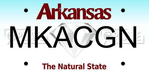 MKACGN Arkansas License Plate