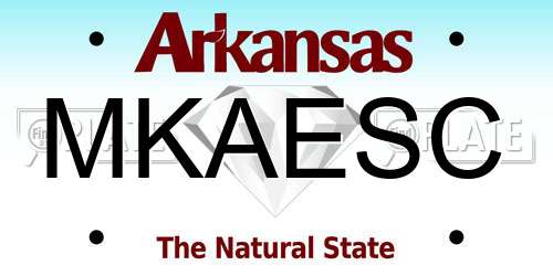 MKAESC Arkansas License Plate