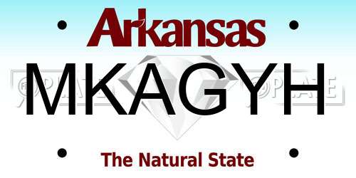 MKAGYH Arkansas License Plate