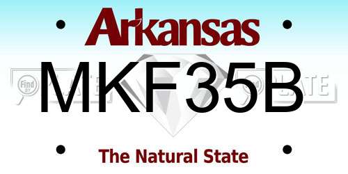 MKF35B Arkansas License Plate