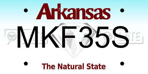 MKF35S Arkansas License Plate