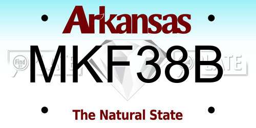 MKF38B Arkansas License Plate