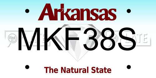 MKF38S Arkansas License Plate