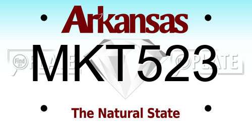 MKT523 Arkansas License Plate