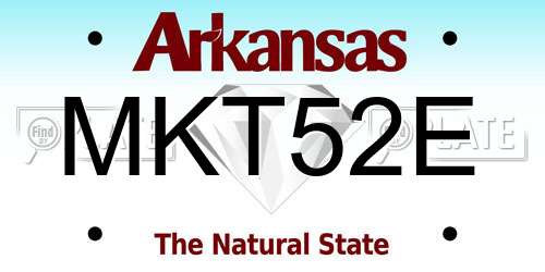 MKT52E Arkansas License Plate