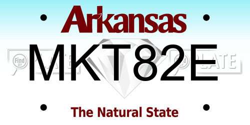 MKT82E Arkansas License Plate
